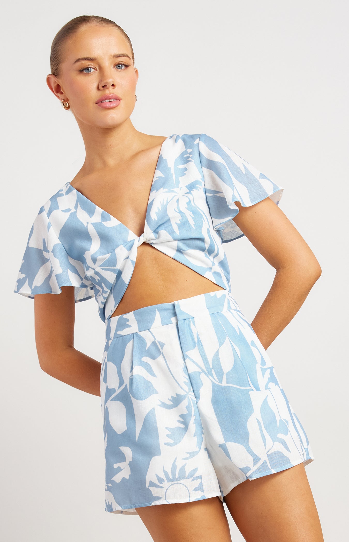 Isabella Two Piece Reversible Set - Blue