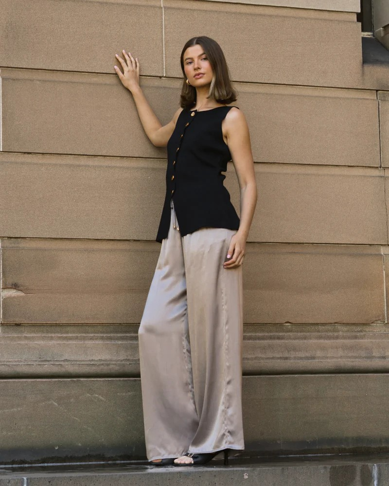 Sloane Satin Wide Leg Pants