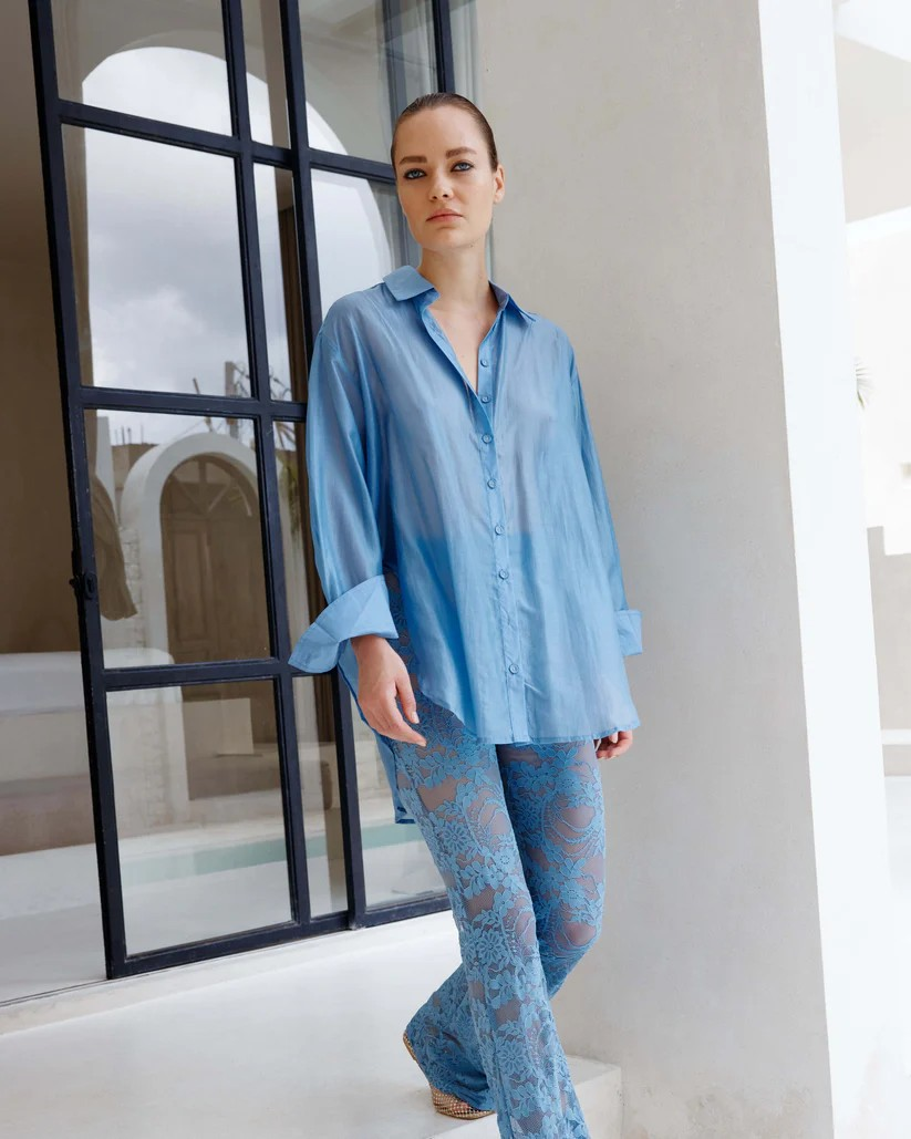 Luna Shirt - Ocean Blue