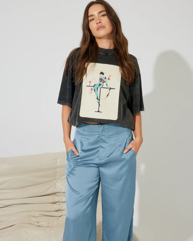 Remy Pant - Blue Satin