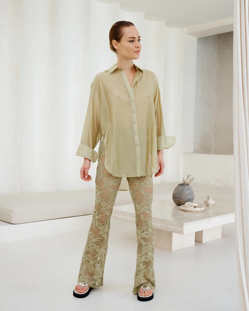 Luna Shirt - Pistachio Green