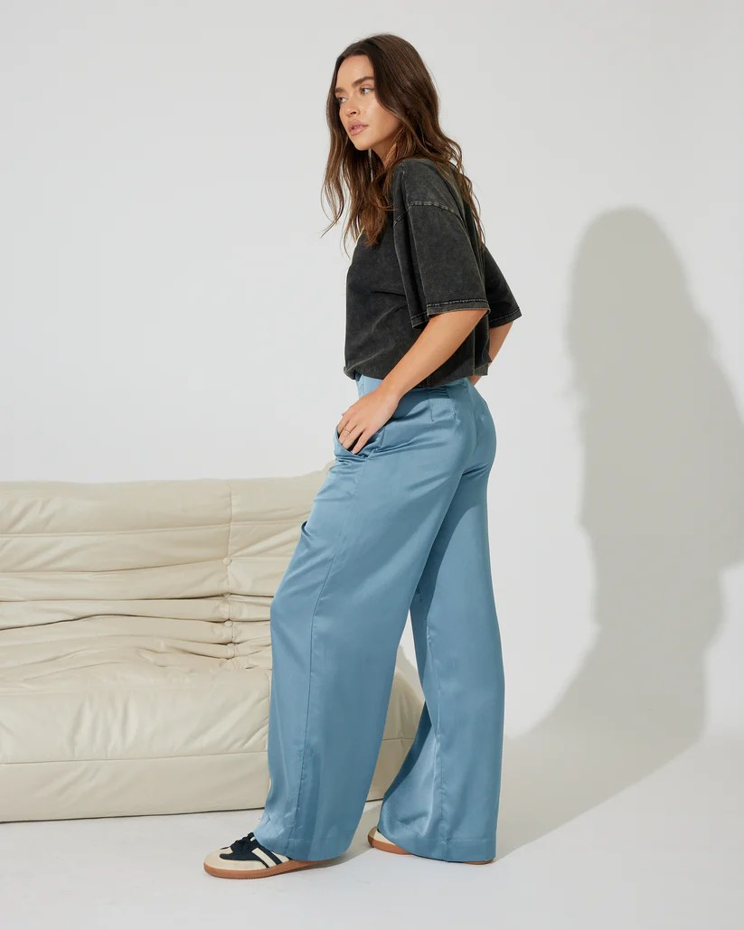 Remy Pant - Blue Satin