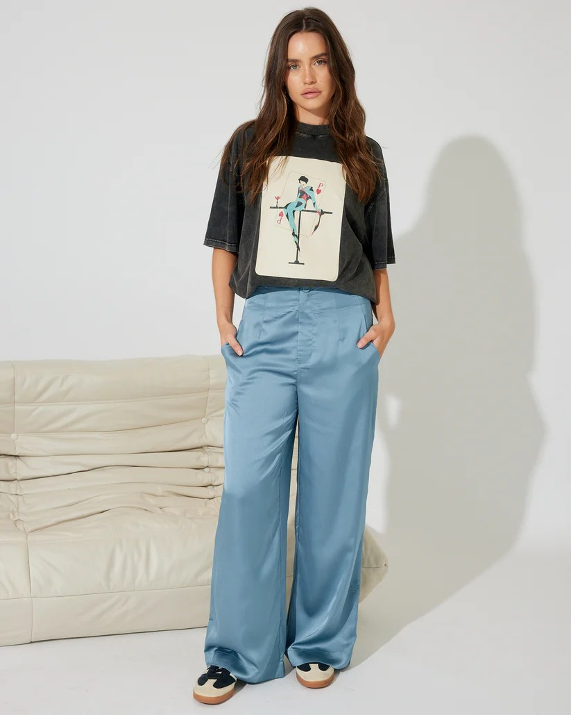 Remy Pant - Blue Satin