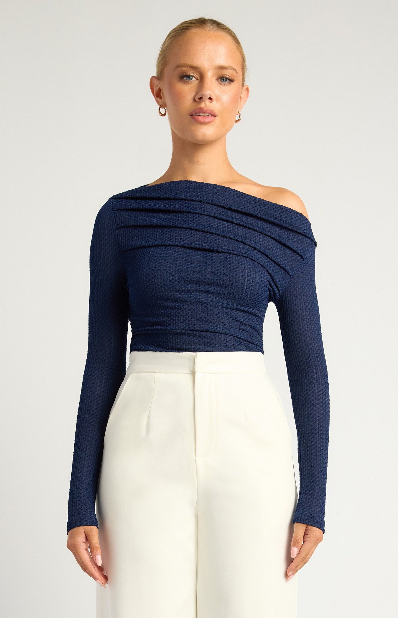 Elara Pleated Knit Top