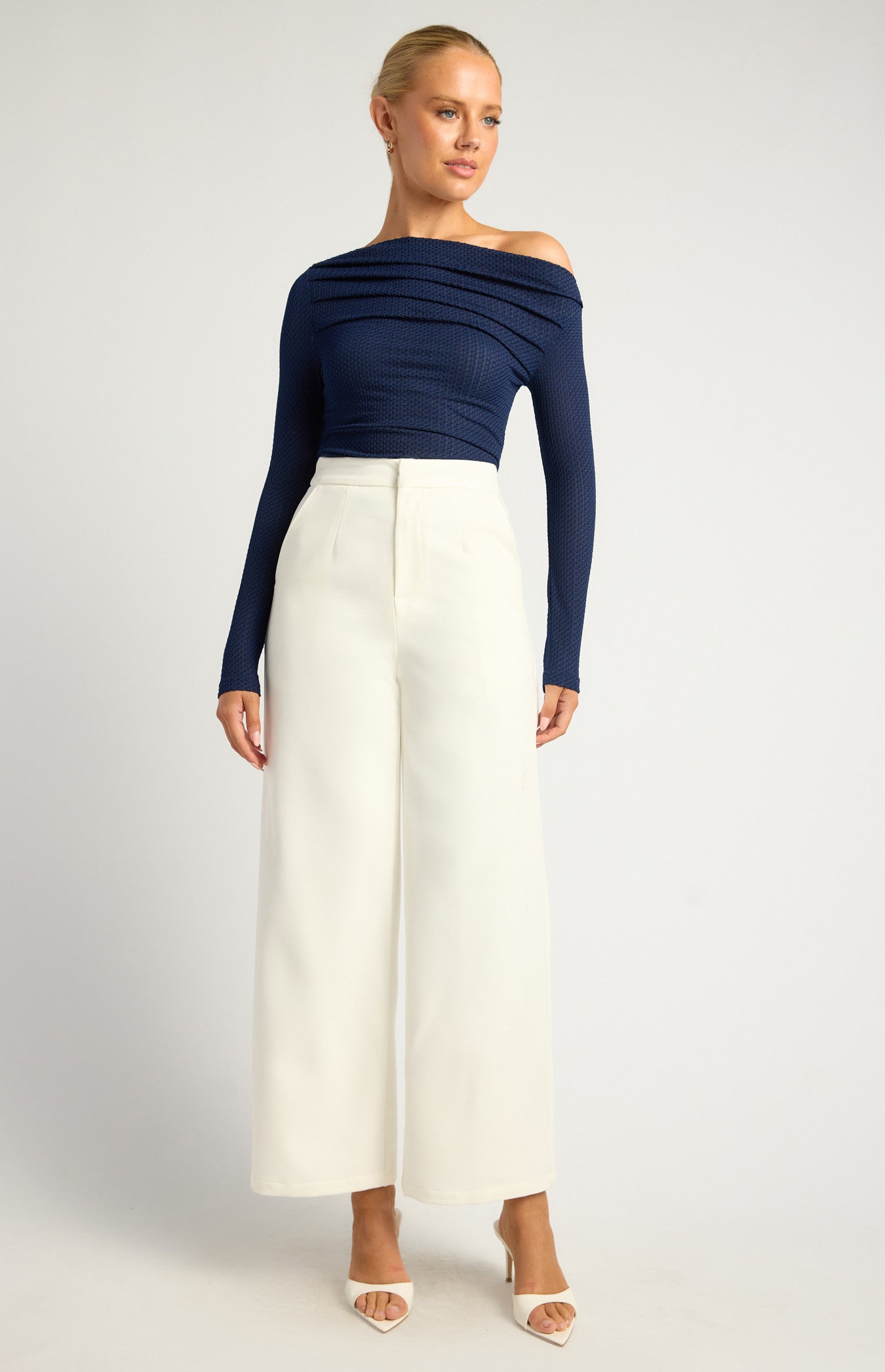 Elara Pleated Knit Top