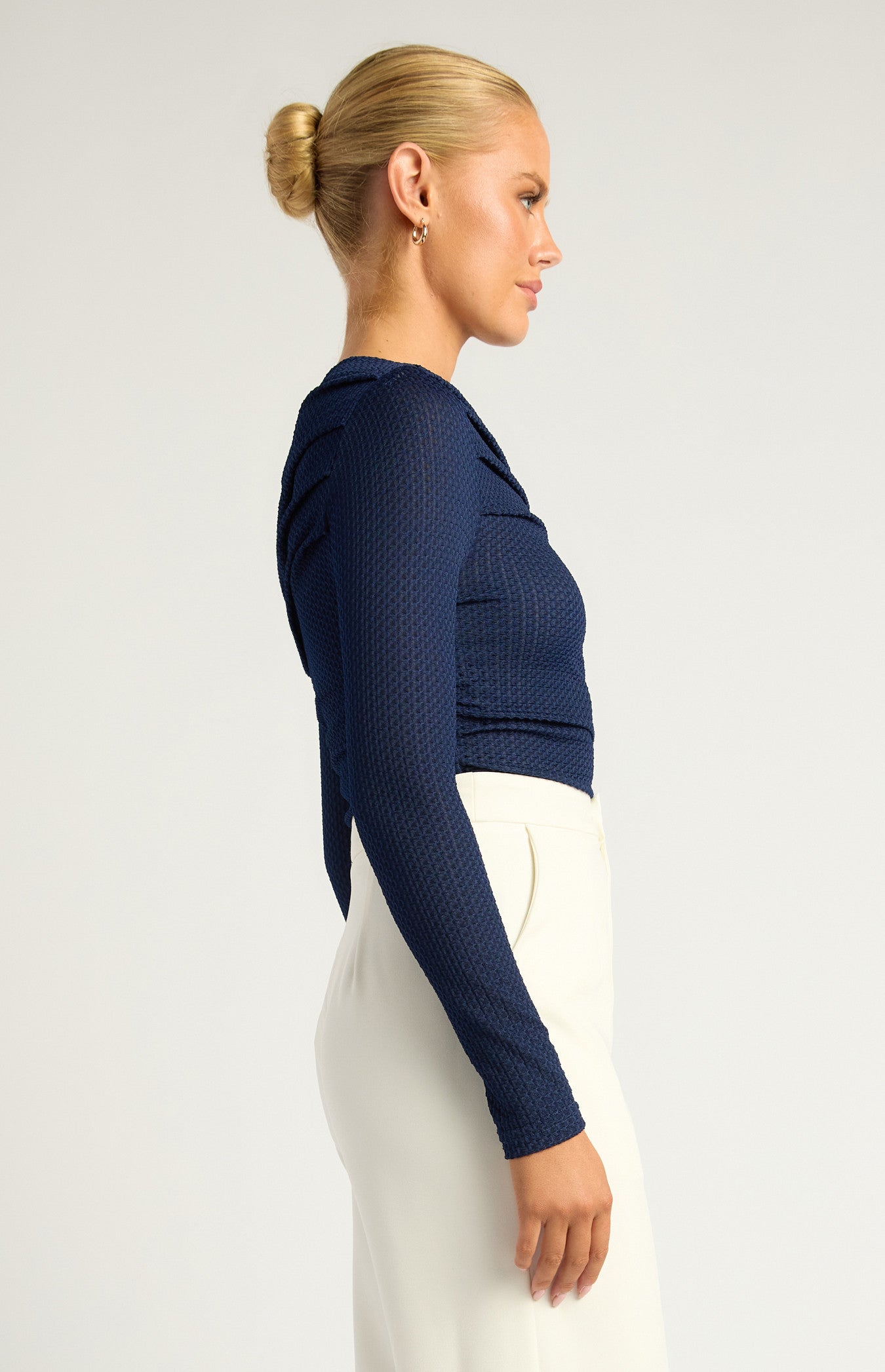 Elara Pleated Knit Top