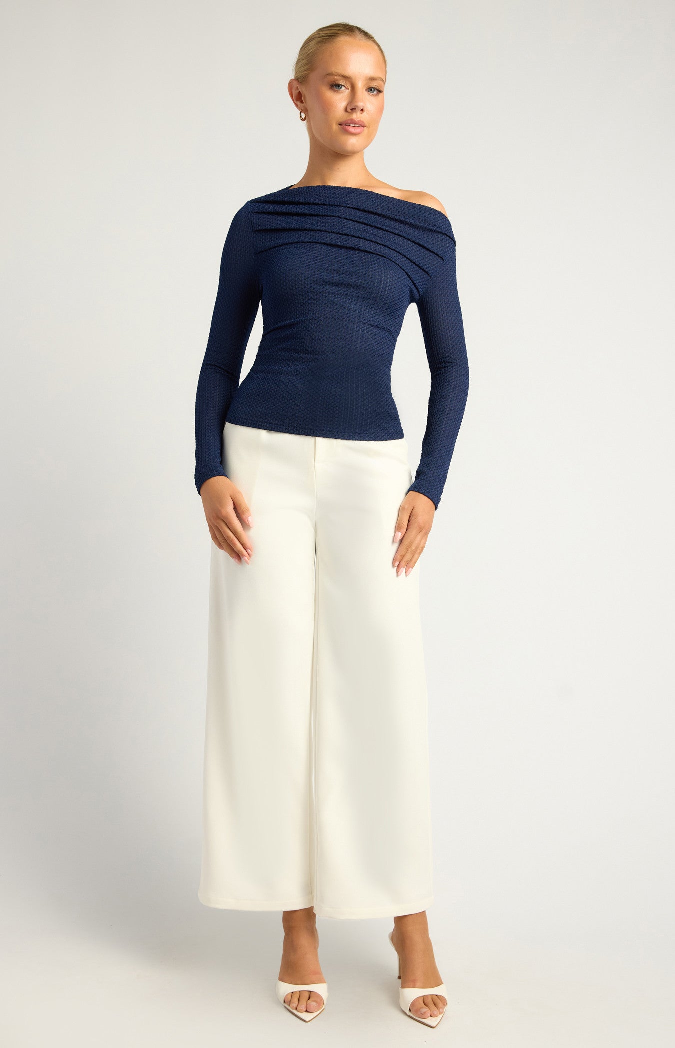 Elara Pleated Knit Top