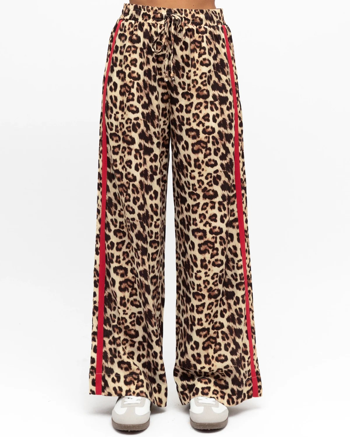 Frankie Leopard Print Racer Pants