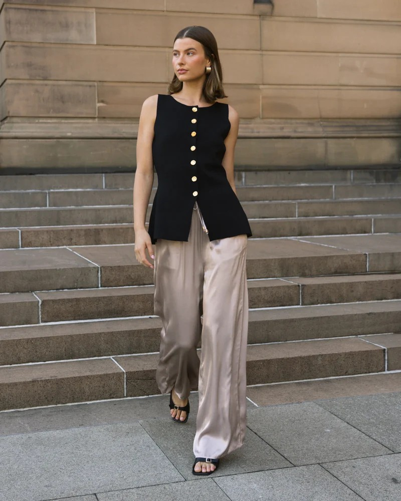 Sloane Satin Wide Leg Pants
