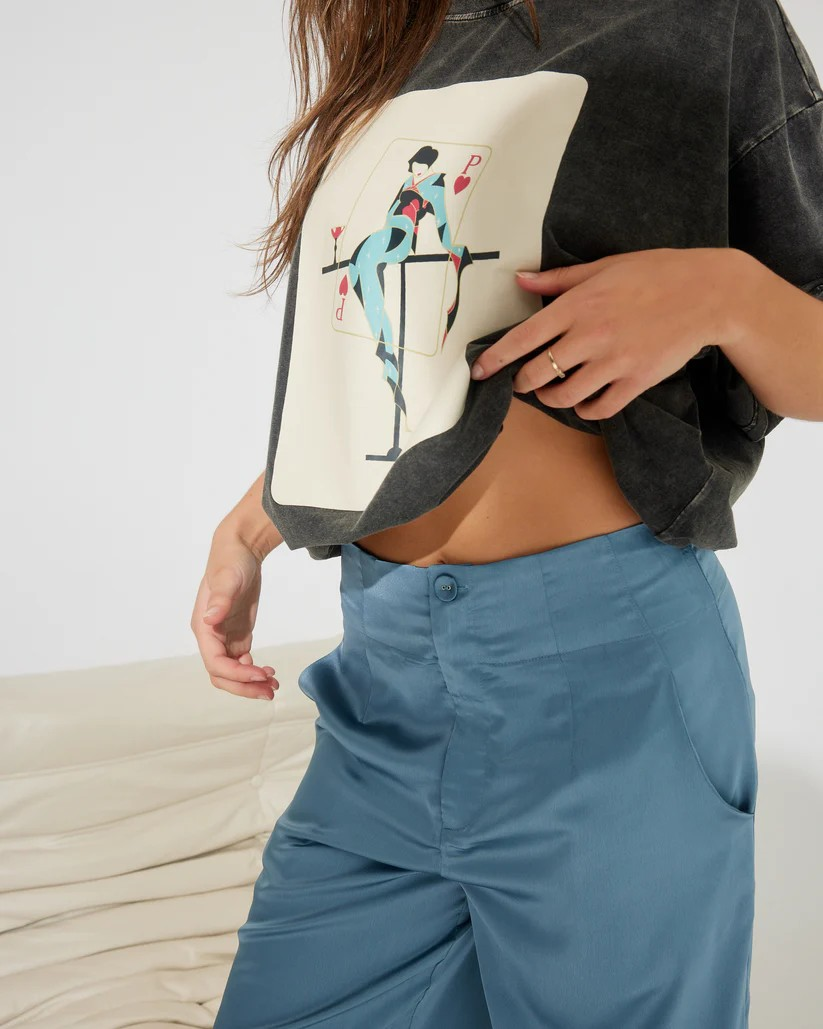 Remy Pant - Blue Satin