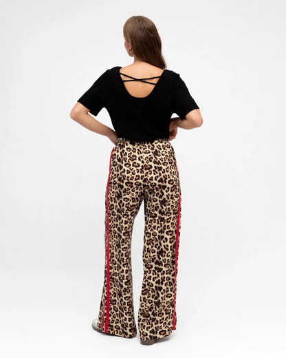 Frankie Leopard Print Racer Pants