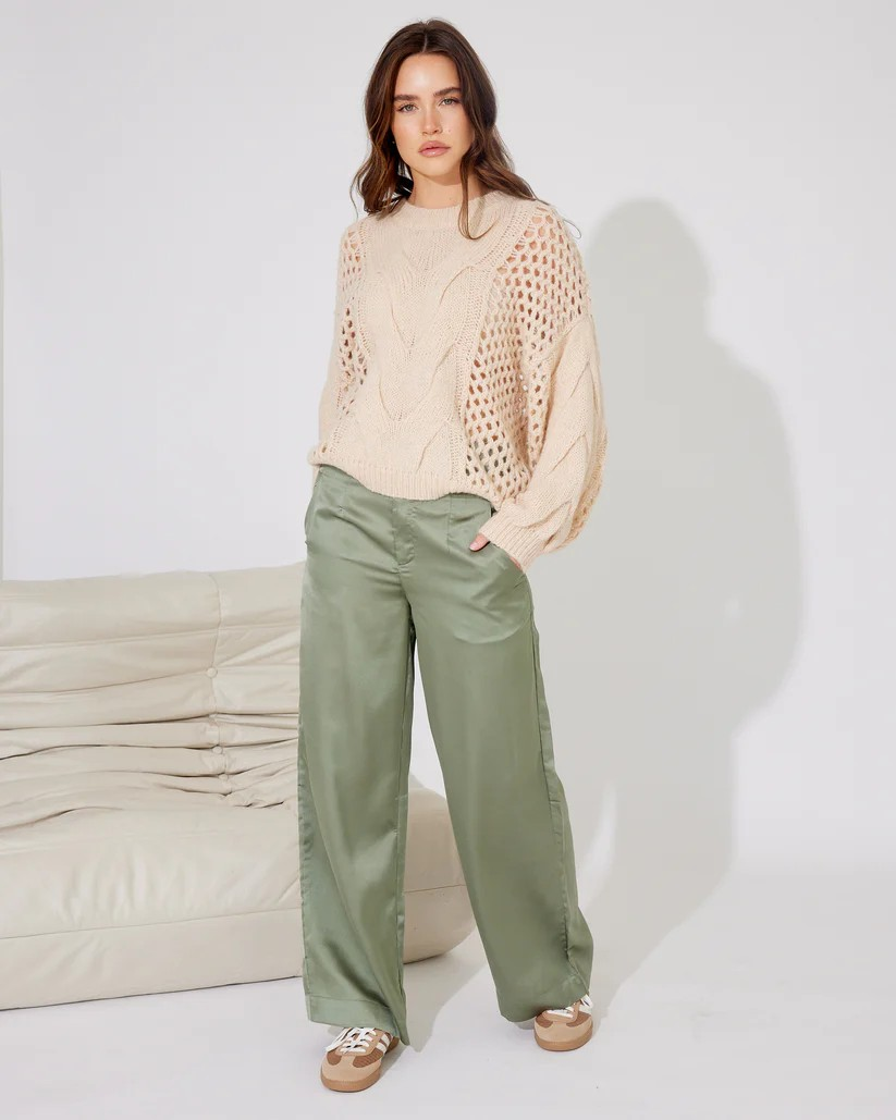 Remy Pant - Green Satin
