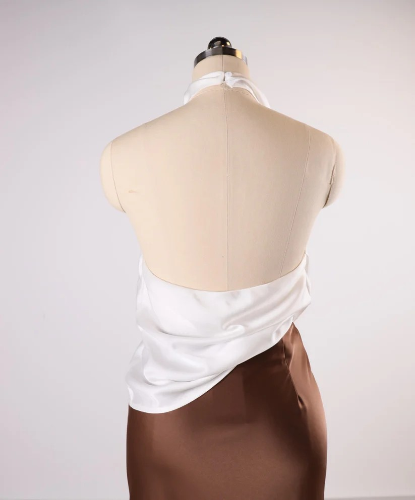 Aurelia Satin Halter Top
