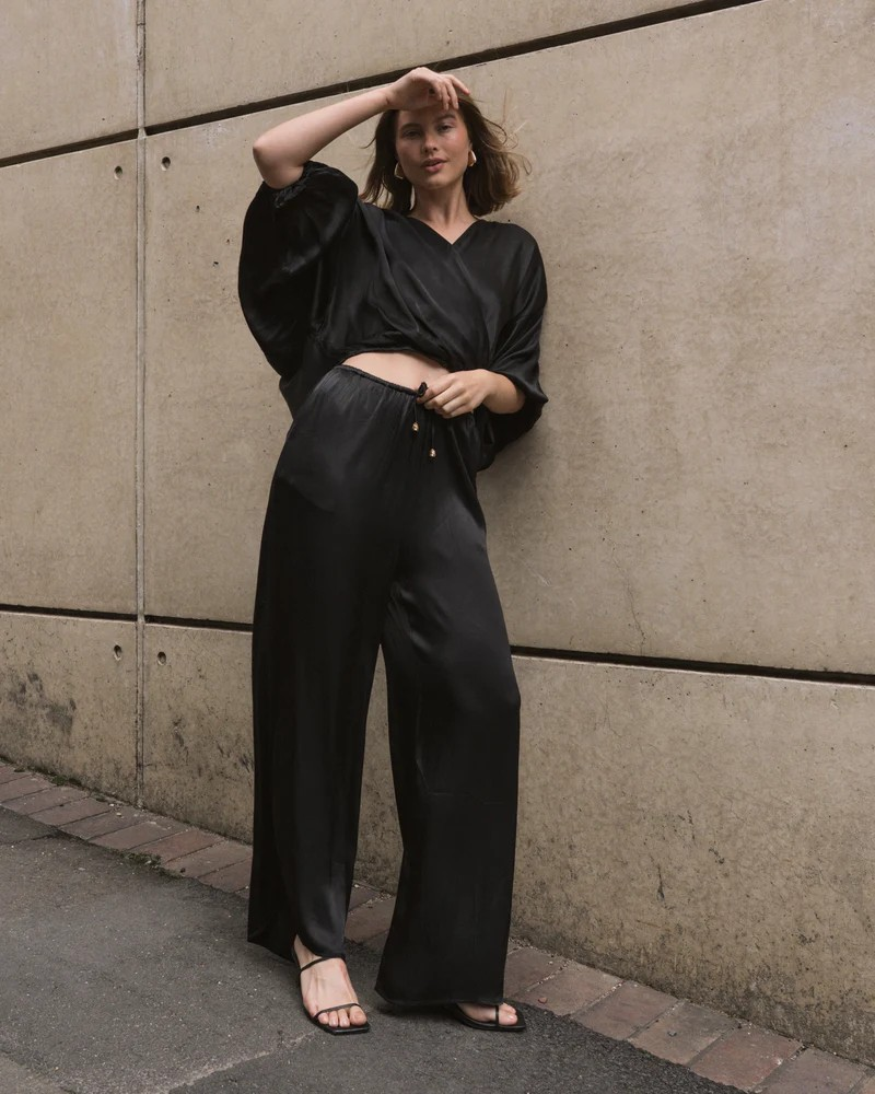 Sloane Satin Wide Leg Pants