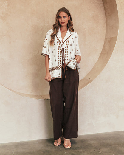 The Valencia Luxe Linen Top