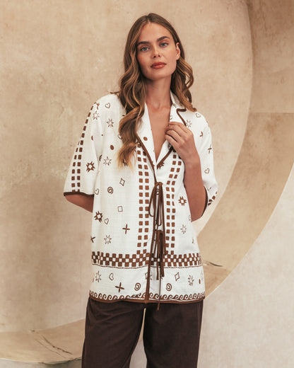 The Valencia Luxe Linen Top