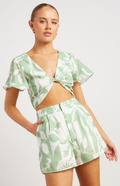 Isabella Two Piece Reversible Set - Sage
