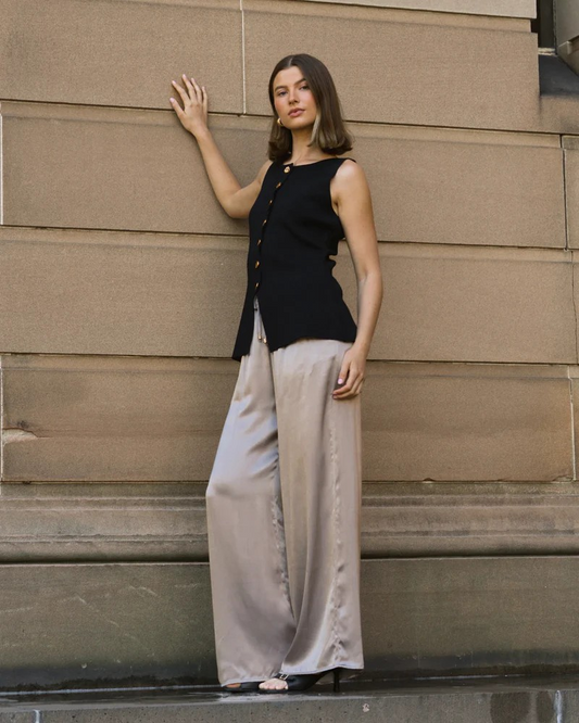 Sloane Satin Wide Leg Pants
