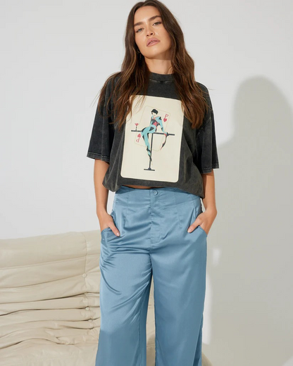 Remy Pant - Blue Satin