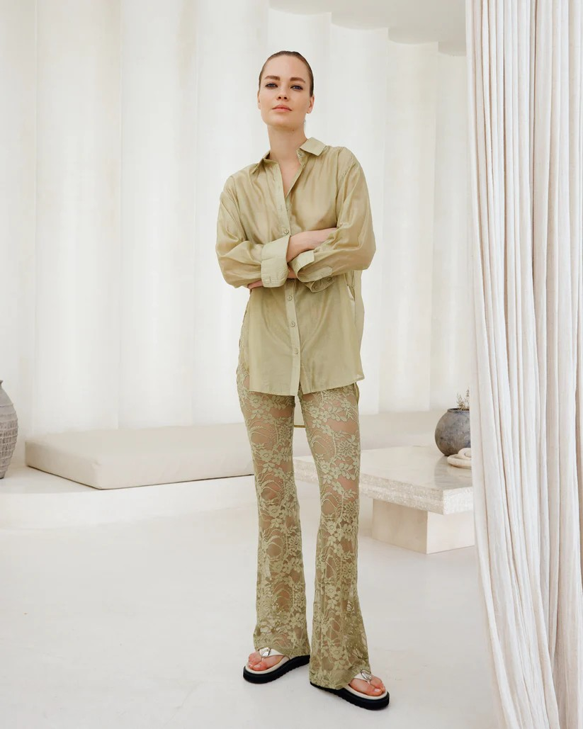 Luna Shirt - Pistachio Green