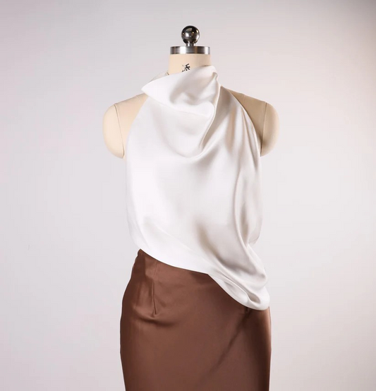 Aurelia Satin Halter Top