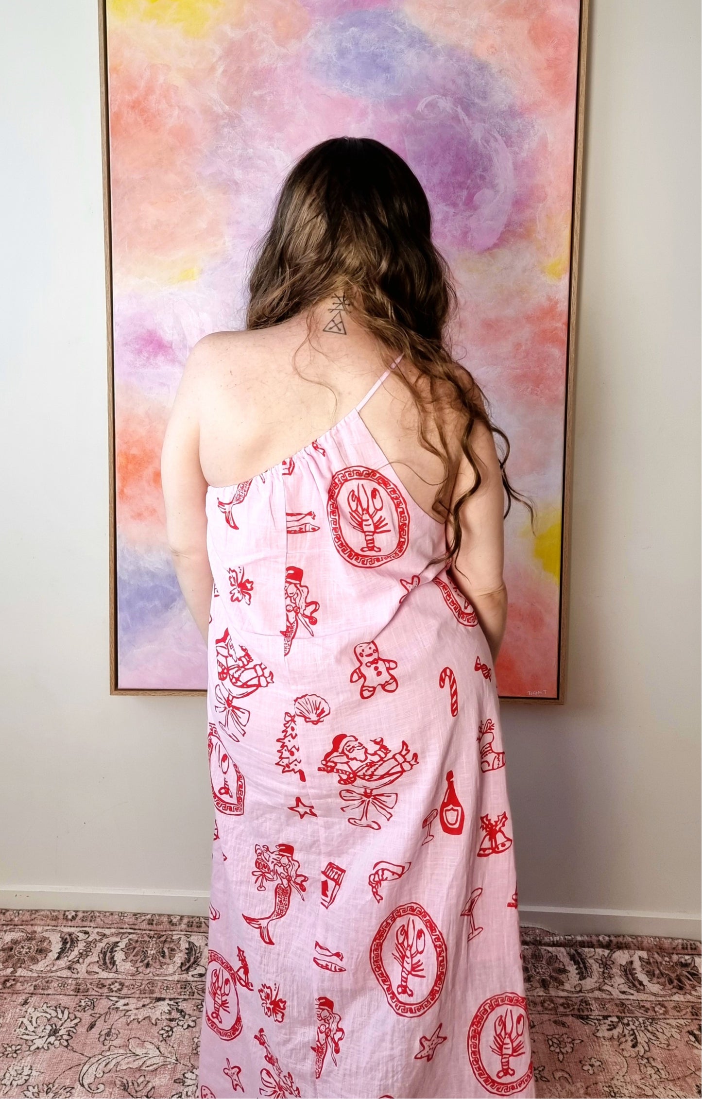 Sea-son’s Greetings Pink Maxi Dress