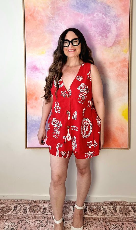 Sea-son’s Greetings Short Set - Red