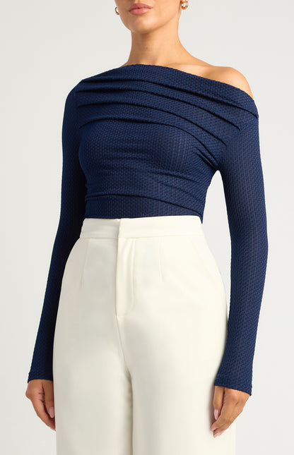Elara Pleated Knit Top