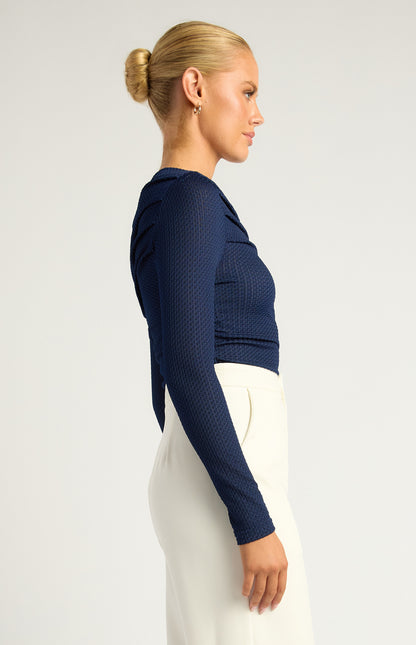 Elara Pleated Knit Top