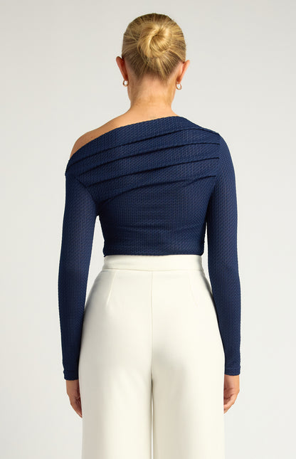 Elara Pleated Knit Top