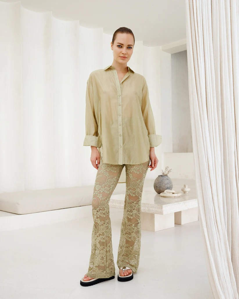 Luna Shirt - Pistachio Green