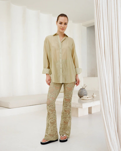 Luna Shirt - Pistachio Green