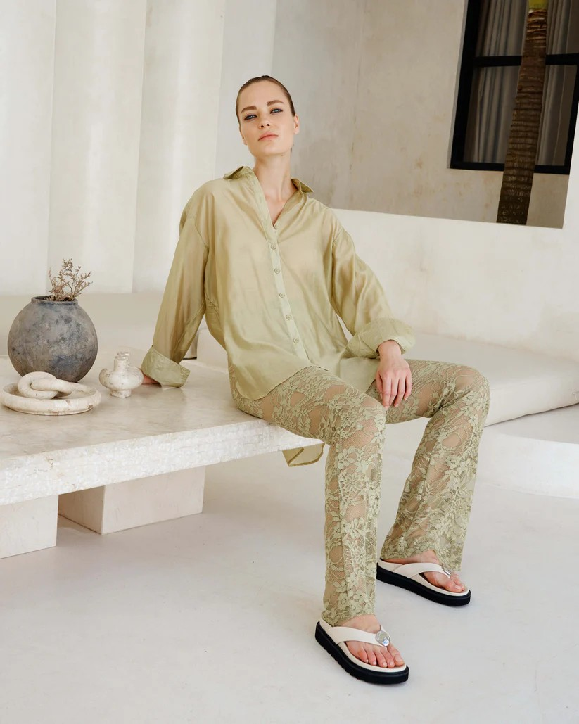 Luna Shirt - Pistachio Green